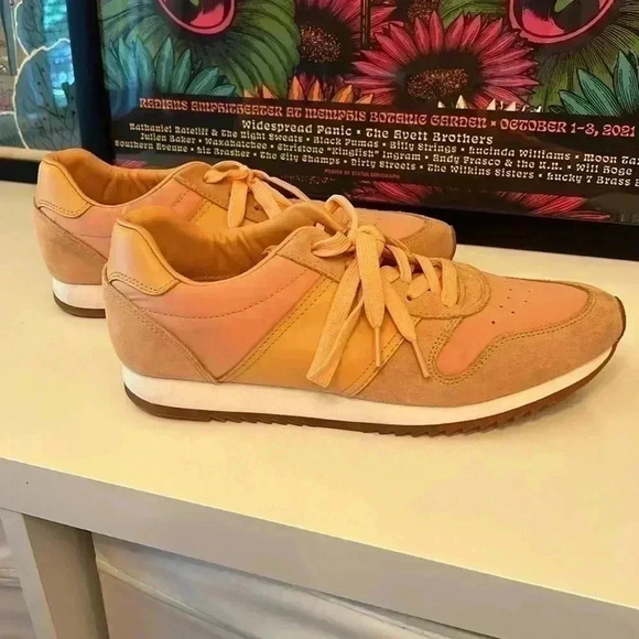 Club Monaco Zoe Women’s Lace Up Runner Leather Suede Sneakers-Sz 9 - Picture 4 of 7